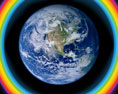 Rainbow Earth Desktop Background