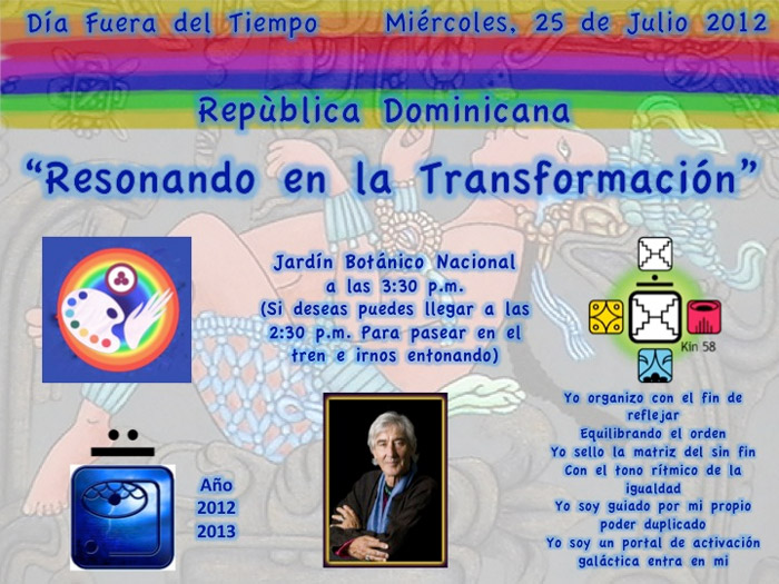 [Event flier: Jardín Botánico Nacional a las 3:30 pm]