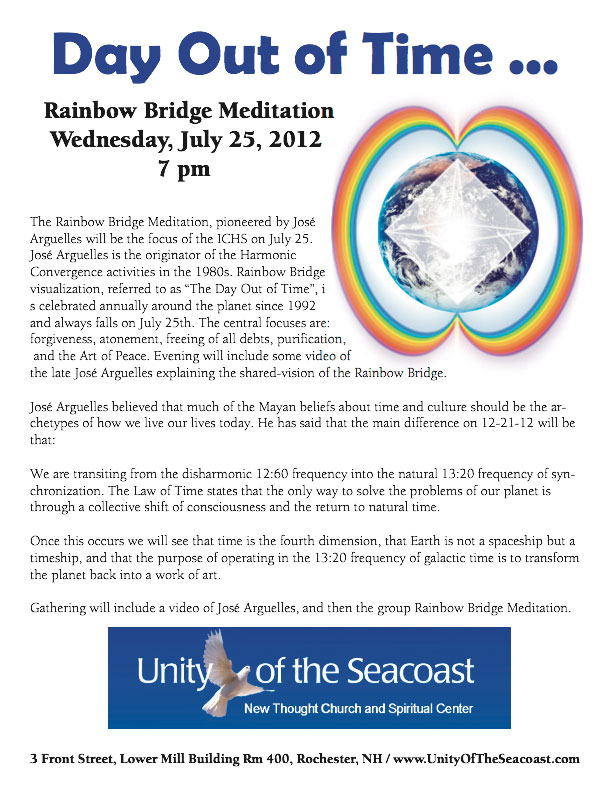 [Event Flier: 3 Front Street, Lower Mill Building Rm 400, Rochester NH / www.UnityOfTheSeacoast.com]