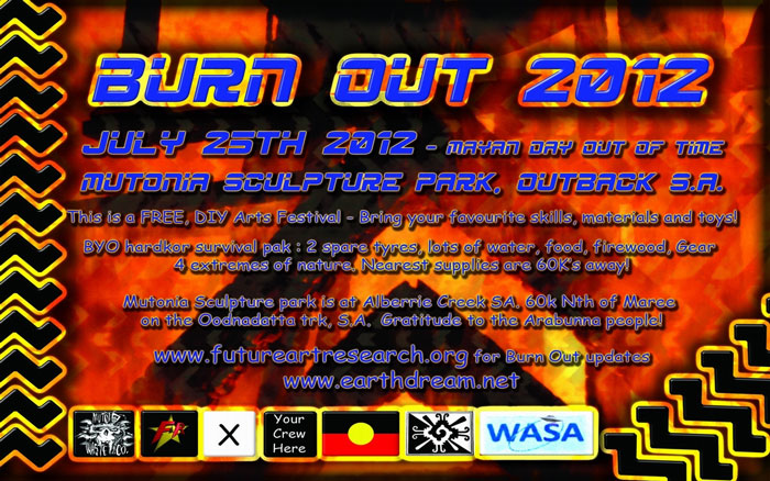 [Event flier - Mutonia Sculpture Park, July 25 - see futureartresearch.org - www.earthdream.net]]