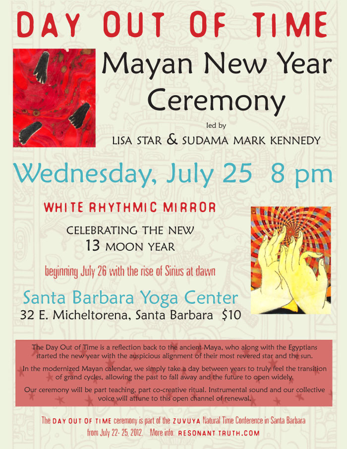 [Event flier: Location: Santa Barbara Yoga Center - Contact Resonanttruth.com]