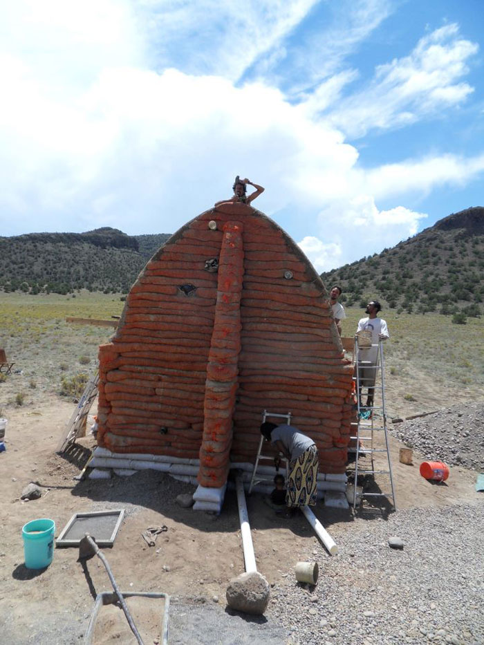 [Photo of constructing a temple on Day Out of Time 2012, Colorado]